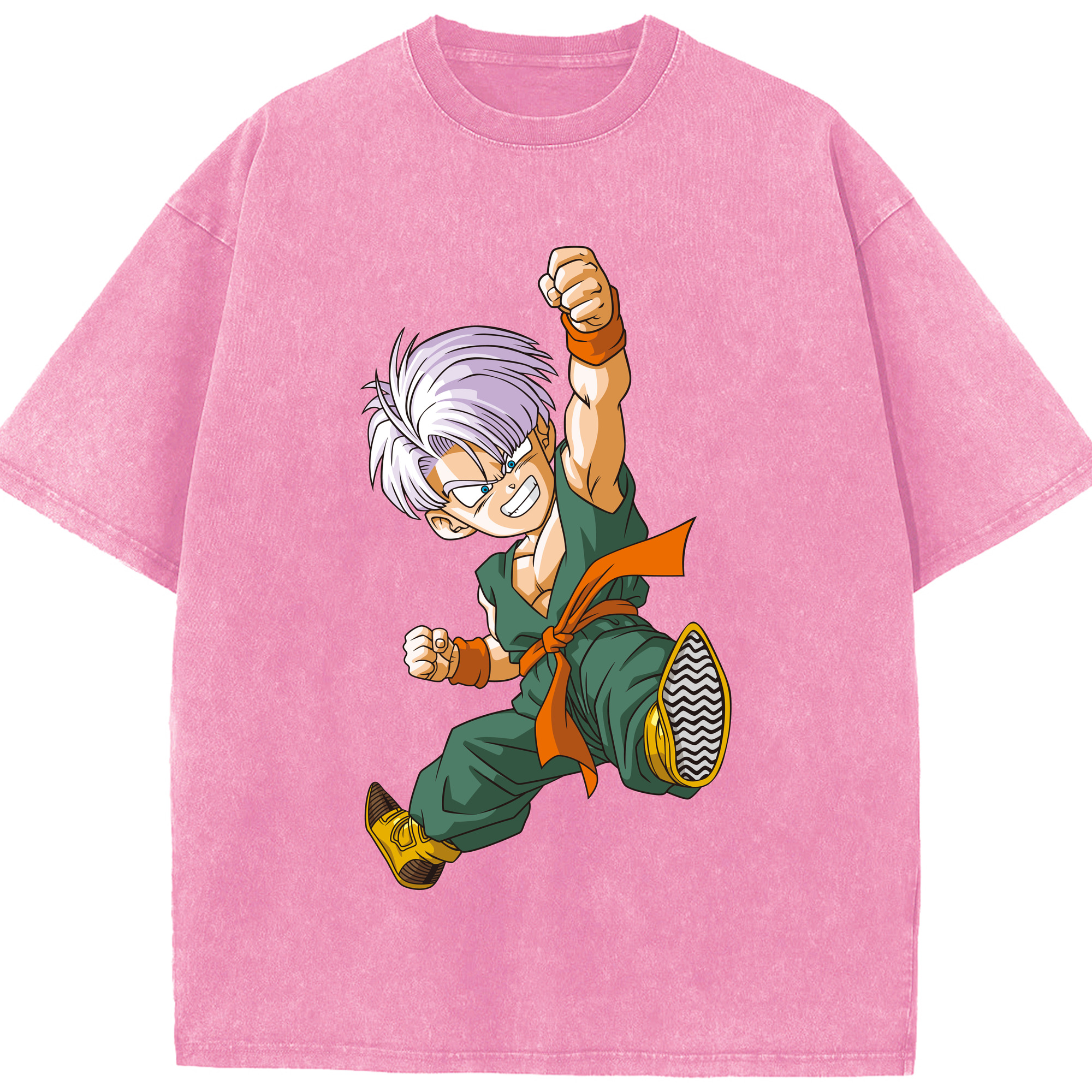 （画像用） ドラゴンボール トランクス（Torankusu）DRAGON BALL Trunks 綿100% ヴィンテージ風 半袖Tシャツ（フロントプリント）
